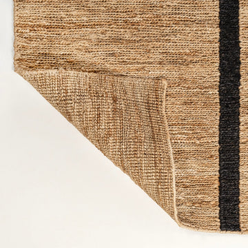 Olivier Rustic Beach House Wide Ticking Stripe Jute Area Rug